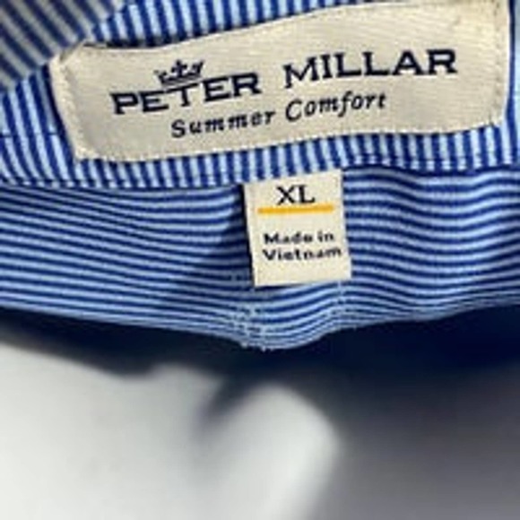 Peter Millar Polo Shirt Adult Extra Large XL Blue Mens Golf Soft Summer Comfort - Picture 3 of 11